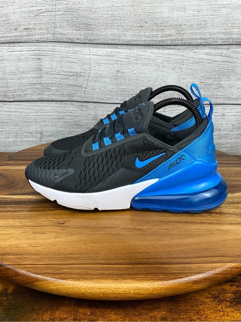 Nike Air Max 270 Grey Photo Blue Youth Shoes 943345-034 Sneaker Size 5 Y